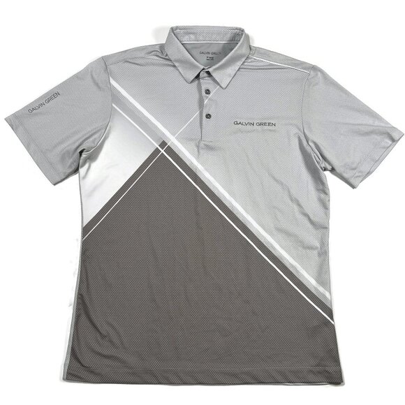 Galvin Green Polo Shirt Mens XL Gray Short Sleeve Golf Stretch - Picture 1 of 11